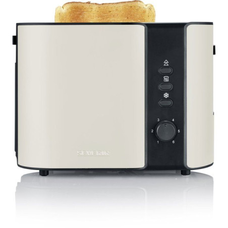 Grille-pain automatique compact Type - SEVERIN - AT9576 - 2 fentes jusqu'a 2 tranches - réglage du brunissage - Beige