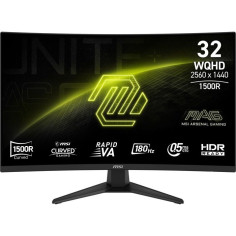 Ecran PC Gamer incurvé - MSI - 32'' - QHD - 180Hz - Dalle VA - 0,5 ms - RAPID VA