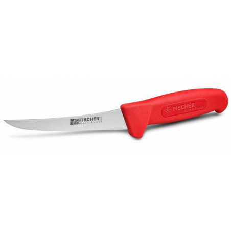 Couteau a désosser - FISHER - Courbe Pro surmoulé - Lame 13 cm - Rouge