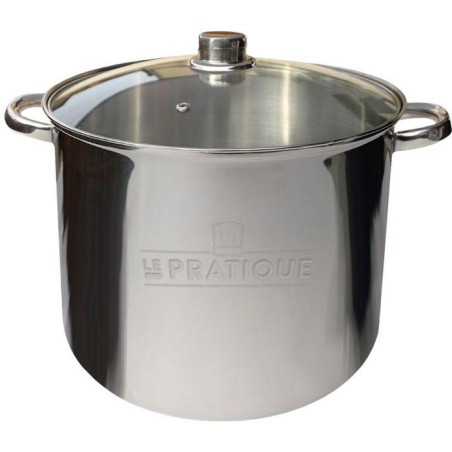 Traiteur - LE PRATIQUE - Inox - Ø 28 cm - 14 L - Couvercle verre