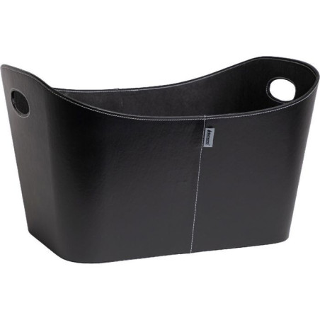 Panier a bûches - ADURO - 55 x 45 x 30 cm - Imitation cuir - Equipé de poignées