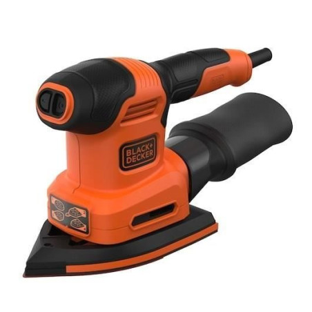 BLACK+DECKER Multiponceuse Filaire 200W BEW200K-QS - Systeme Auto-Agrippant Des Accessoires - Ajustement de la Vitesse Automatiq