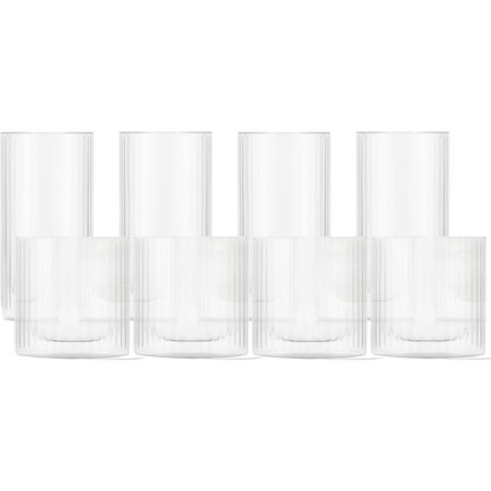 Bar set - BODUM - Douro - 4 verres a whisky 0.3 l + 4 verres Gin & Tonic 0.28 l - Double paroi