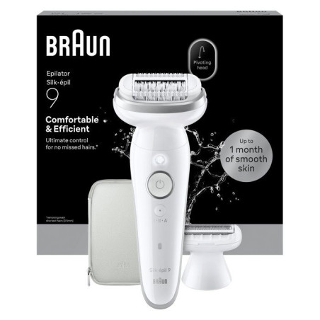 Épilateur électrique - BRAUN - SES9-030 - 2 modes - 50 min - Étanche - Blanc
