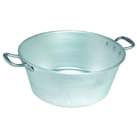 Bassine a gras lourde - LE PRATIQUE - Pro type Landaise - Ø 45 cm - 21 L - Épaisseur 2 mm - Anse alu