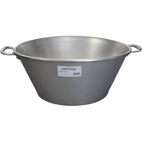 Bassine a gras lourde - LE PRATIQUE - Pro type Landaise - Ø 65 cm - 72 L - Épaisseur 3,5 mm - Anse alu
