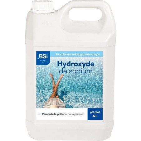 Correcteur pH piscine - BSI - pH Plus Liquide 5 L - Dosage automatique - Ajustement pH - Piscine