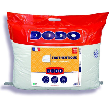 Couette Tempérée 250 gr/m² - DODO - L'Authentique - 240 x 260 cm - Blanc