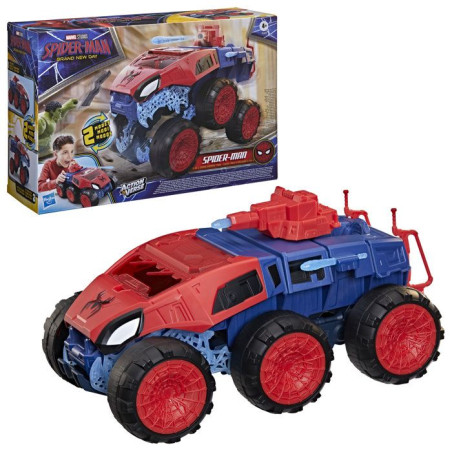 Spiderman Super tank a mâchoire 2-en-1, coffret de figurines de 11,5&nbsp;cm avec véhicule, jouets de super-héros et figurines, d