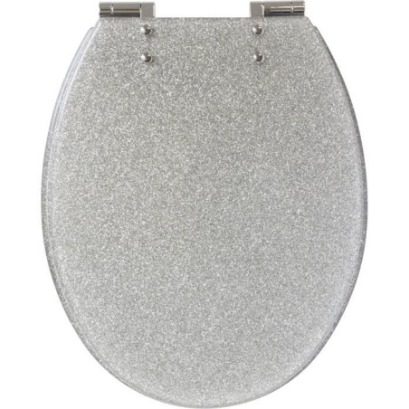 Abattant WC - GELCO DESIGN - Frein de chute magnétique - Gris pailleté