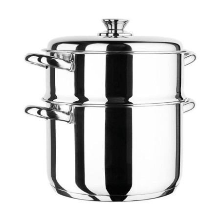 Ensemble cuisson vapeur - INOXIBAR - Marmite et cuiseur - acier inoxydable - cuisson vapeur - induction - Ø20 x H 23 cm