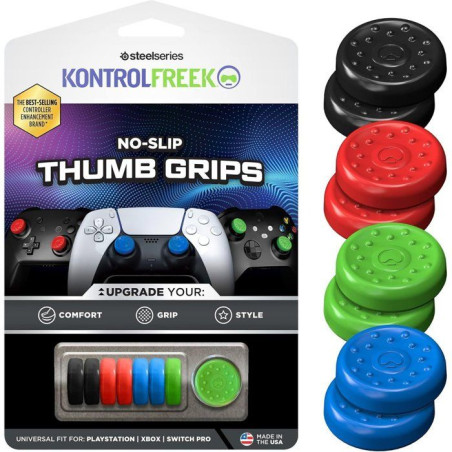 Pack de 8 Thumbgrips No-Slip - STEELSERIES - KontrolFreek - Universel - Multicolore