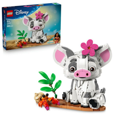 LEGO | Disney Vaiana 43292 Pua - Jouet de Construction des 9 ans - Décoration Petit Cochon