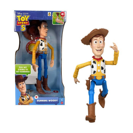 Figurine Woody course effrénée de 30 cm - 50 effets sonores et répliques - Disney Pixar Toy Story 5 - JMW23 - Des 3 ans