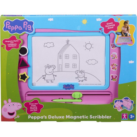 Ardoise magique magnétique - BANDAI - Peppa Pig - Tableau effaçable pour dessiner et recommencer a l'infini - Avec stylo