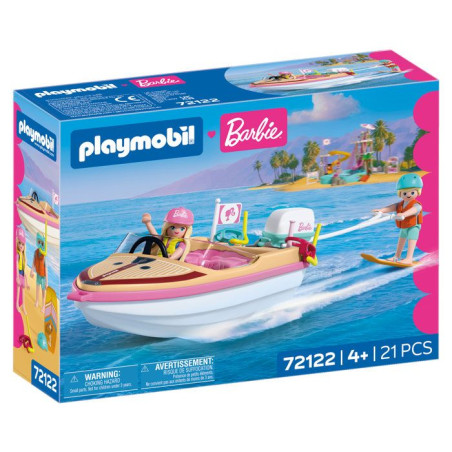 PLAYMOBIL 72122 Barbie Bateau & wakeboard, 21 pieces, Des 4 ans