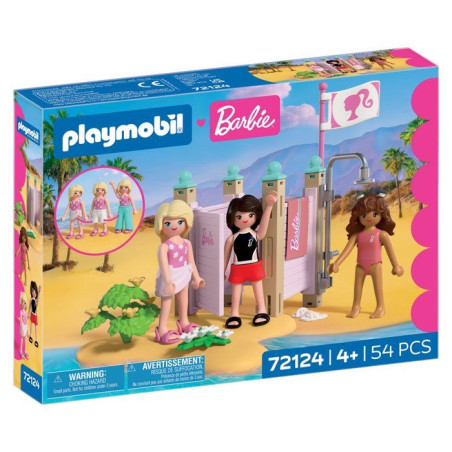 PLAYMOBIL 72124 Barbie Cabine de plage, 54 pieces, Des 4 ans