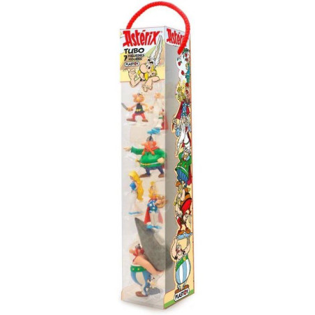 Coffret figurines - PLASTOY - Astérix Village Gaulois Tubo 7 figurines - Résine - 4 a 10 cm
