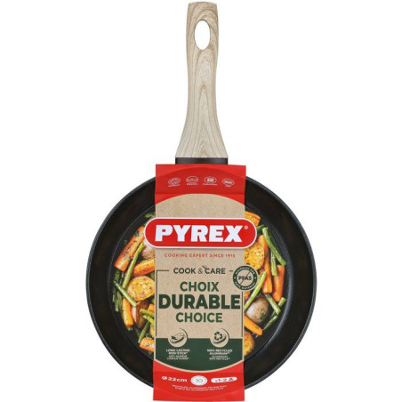Poele - PYREX - Cook & Care - 22 cm - Anti-adhérent - Induction - Sans PFAS