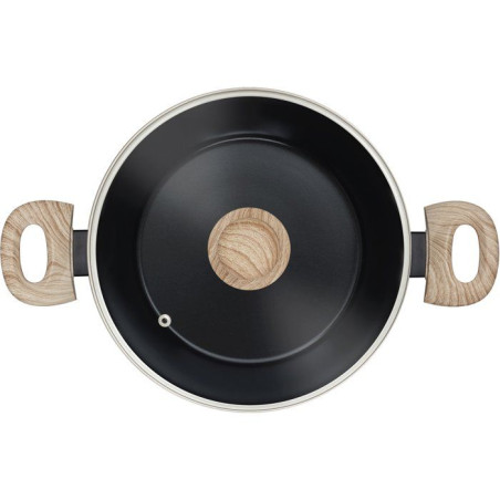Faitout avec couvercle - PYREX - Cook & Care - 24 cm - Anti-adhérent - Induction - Sans PFAS