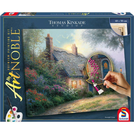 My Art Noble - Kit de peinture Premium - SCHMIDT SPIELE - Cottage au Clair de Lune - Des 12 ans