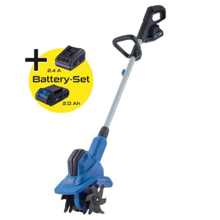 Motobineuse sans fil SCHEPPACH - BC-MT200-X Set S - Largeur travail 20 cm - 4 lames - Batterie 2.0Ah 20V IXES + chargeur 2.4A