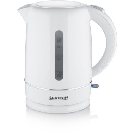 Bouilloire électrique sans fil 1,7L - SEVERIN - WK4325 - 1,7 L - Socle 360 - Résistance cachée - Nettoyage facile, Blanc