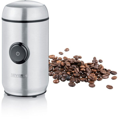 Broyeur a café et a épices électrique - SEVERIN - KM 3879 - 150 W - Réglage de la mouture - capacité 50g - noir/brossé inox