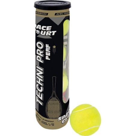 Balles tennis - SPACECOURT - pression - tube 4 balles