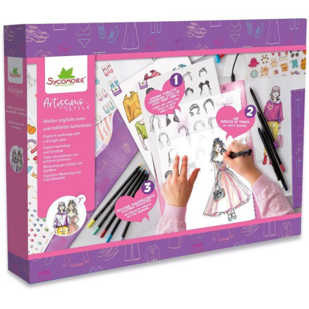 Kit créatif - SYCOMORE - Artissimo - Atelier stylisme avec tablette lumineuse - Des 7 ans