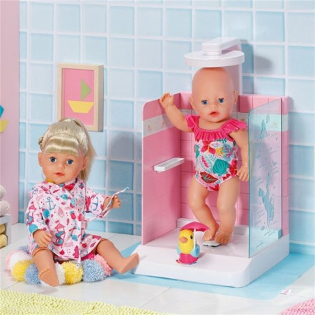 Douche jouet - BABY BORN - Pompe électronique - Pare-éclaboussures inclus - Pour poupon 43cm - Des 3 ans