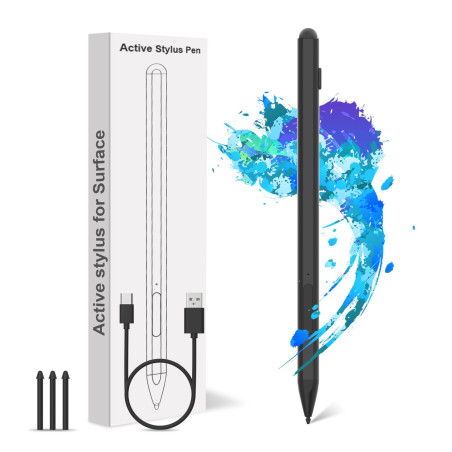 Stylet Surface Pro 11/10/9/8/7/6/5, Surface Go 4/3/2/1 - Stylet Microsoft Surface Stylo pour Surface Pro/Book/Laptop/Go/Studio a