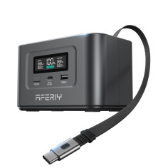 AFERIY Generateur Electrique Portable 100W, 99.2Wh/31000mAh, Charge Rapide Dual USB-C PD3.0, Charge Solaire, Protection Sécurité