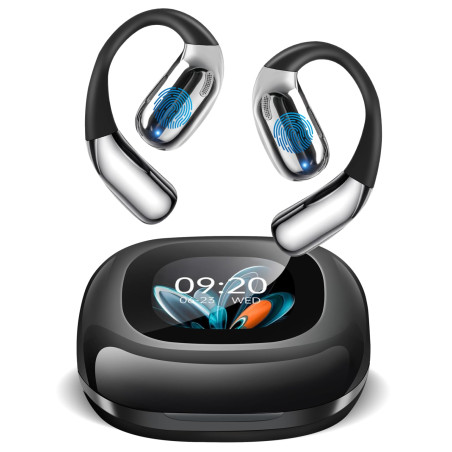 Écouteurs de Traduction IA en Temps réel, 3-en-1 Bluetooth avec écran Tactile LCD, Compatible avec 164 Langues et Accents. Idéau