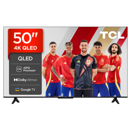 TCL 50T69C 50" QLED, Direct LED TV, 4K HDR, Smart TV Powered by Google TV (Dolby Vision & Atmos, Game Master, Motion Clarity, Co