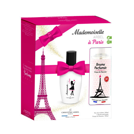 Christine Arbel Paris Mademoiselle Arbel à Paris Coffret Eau de toilette 100ml & Brume parfumée corps et cheveux Fabriqué en Fra