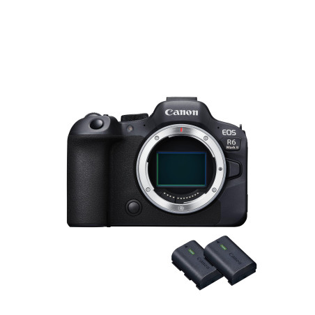 Canon EOS R6 Mark II Appareil Photo Hybride sans Objectif + 2 Batteries (Kit Batterie Supplémentaire) - 24,2 mégapixels, 40 img/