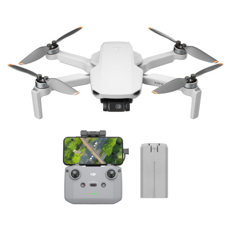 DJI Mini 4K, Drone Caméra 4K UHD, Moins de 249 g, Stabilisation de la Nacelle à 3 Axes, Transmission Vidéo sur 10 km, Retour Aut