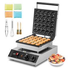 VEVOR Appareil à Pancake 25PCs 43 mm, Crêpière Commerciale 1700 W, Appareil à Poffertjes Dorayaki en Acier Inoxydable Antiadhési