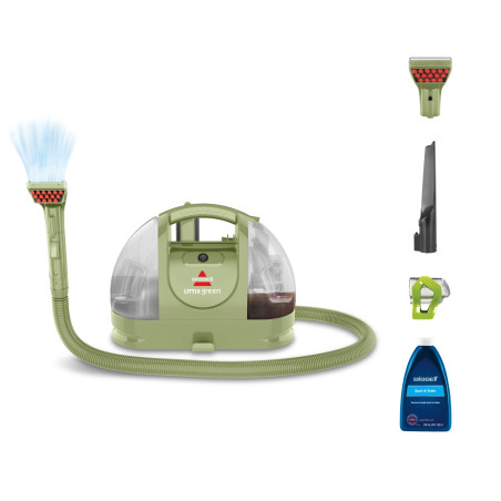 BISSELL Little Green, Shampouineuse Canapé, Moteur Puissant de 340W, Design Compact, Idéal pour Taches & Saletés Quotidiennes