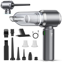 Aspirateur à Main, 26000Pa Aspirateur à Main sans Fil, Aspirateur de Voiture à 3 Vitesses avec Moteur sans Brosse, Mini Aspirate