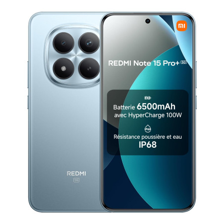 Xiaomi Redmi Note 15 Pro+ 5G, Smartphone 8+256 Go, Batterie Massive de 6500 mAh, IP66/IP68, Nouvel Appareil Photo 200 MP