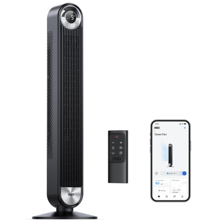 DREO Cruiser Pro 106 cm Smart Turm Fan, WiFi Alexa Fan, ventilateur oscillant à 90°, 9 niveaux de vitesse, minuterie de 12 heure