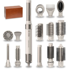Brosse coiffante - CECOTEC - CeramicCare 14in1 AirGlam - 14 en 1 - Coloris champagne - 1400 W