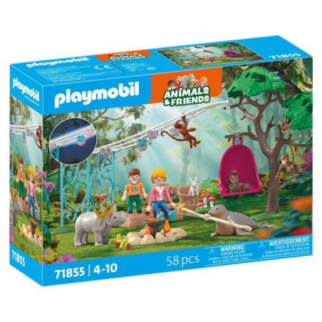 PLAYMOBIL 71855 Fete d'anniversaire, Animals & Friends, 58 pieces, des 4 ans