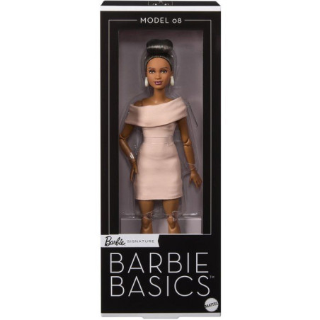 Poupée - BARBIE - Basics JJX27 - Robe asymétrique - Accessoires - Socle inclus