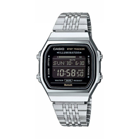 Montre connectée - CASIO - ABL - 38 mm - Argent / Cadran noir