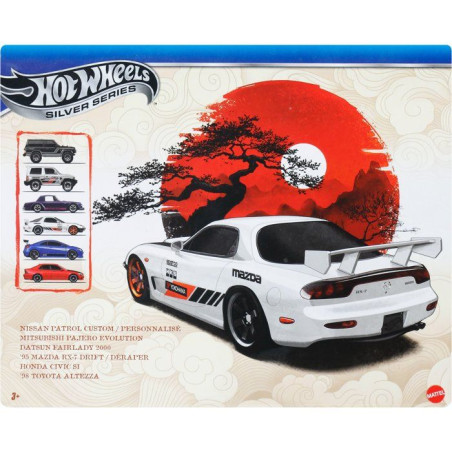 Coffret véhicules miniatures - HOT WHEELS - Street of Japan - Pack de 6 véhicules - Échelle 1/64 - Métal moulé - Multicolore