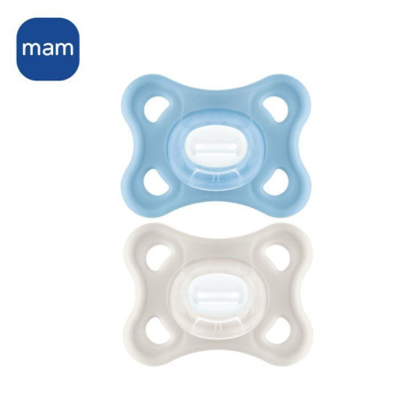 Sucette - MAM - Comfort - Silicone - 2-12 mois - Boîte stérilisation x2