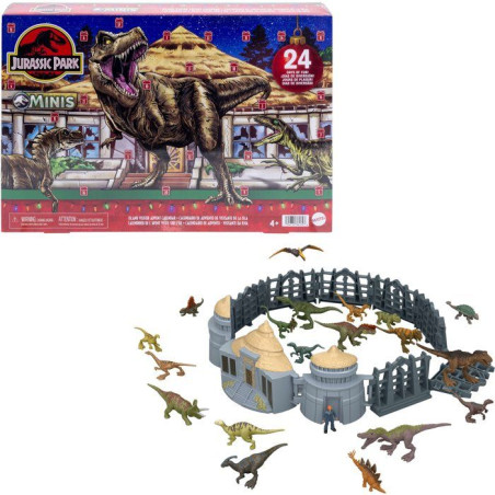 Calendrier de l'Avent - JURASSIC WORLD MATTEL - Dinosaures - 19 figurines - Décor inclus